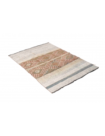 Small Decorative Vintage Kilim Rug - 3`6″ x 5`4″