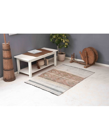 Small Decorative Vintage Kilim Rug - 3`6″ x 5`4″