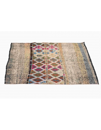 Vintage Small Decorative Kilim Rug - 3`7″ x 4`7″