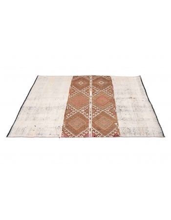 Vintage Small Decorative Kilim Rug - 4`1″ x 5`9″