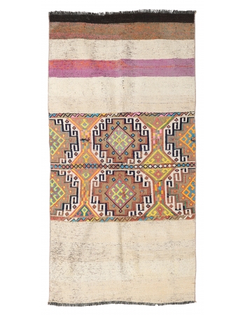 Vintage Unique Decorative Kilim Rug - 2`11″ x 6`1″