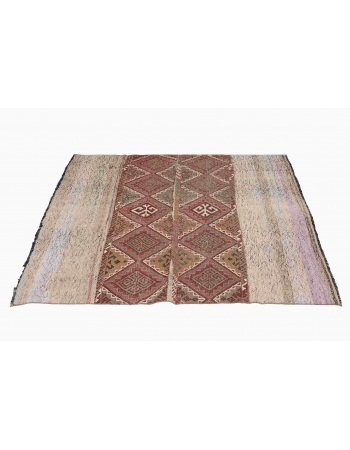 Decorative Turkish Vintage Kilim Rug - 4`6″ x 5`4″