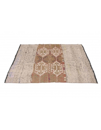 Turkish Vintage Decorative Kilim Rug - 3`5″ x 5`1″