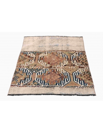 Small Vintage Turkish Kilim Rug - 2`11″ x 4`2″