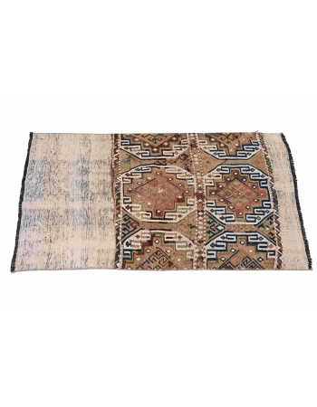 Small Vintage Turkish Kilim Rug - 2`11″ x 4`2″