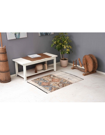Small Vintage Turkish Kilim Rug - 2`11″ x 4`2″