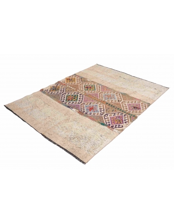 Vintage Decorative Kilim Rug - 4`7″ x 6`4″