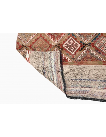 Decorative Vintage Turkish Kilim Rug - 3`6″ x 4`7″