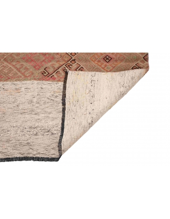 Decorative Faded Vintage Kilim Rug - 3`7″ x 4`0″