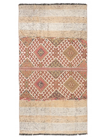 Vintage Decorative Small Kilim Rug - 3`1″ x 5`11″