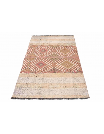 Vintage Decorative Small Kilim Rug - 3`1″ x 5`11″
