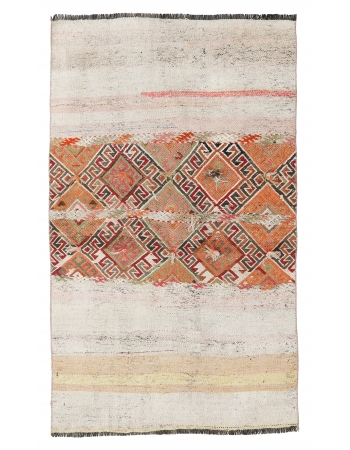 Vintage Decorative Turkish Kilim Rug - 3`1″ x 5`2″