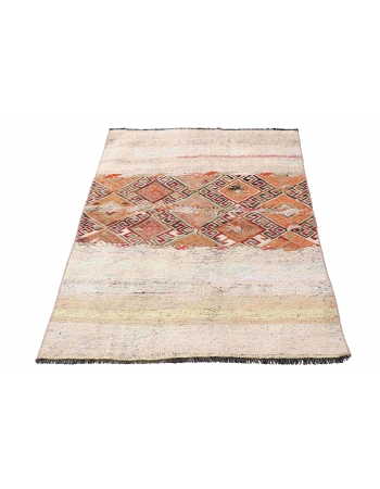 Vintage Decorative Turkish Kilim Rug - 3`1″ x 5`2″