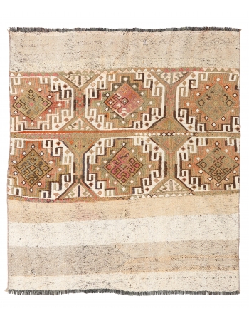 Vintage Washed Out Decorative Rug - 3`11″ x 4`6″