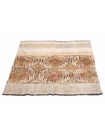 Vintage Washed Out Decorative Rug - 3`11″ x 4`6″