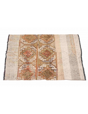 Vintage Washed Out Decorative Rug - 3`11″ x 4`6″