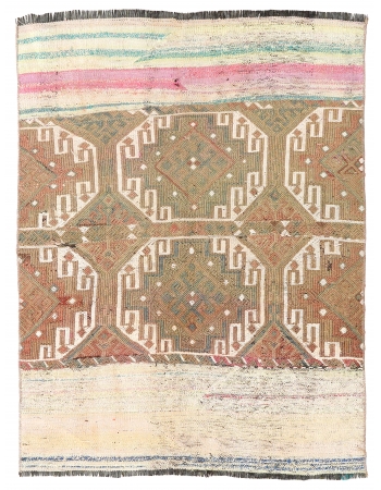Small Vintage Turkish Kilim Rug - 3`0″ x 4`1″