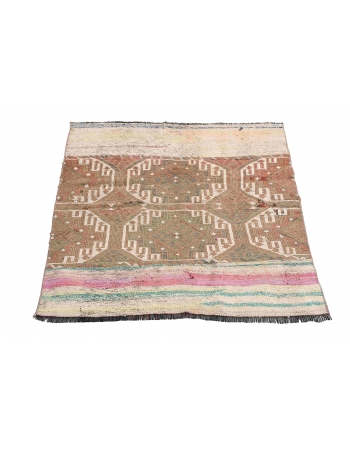 Small Vintage Turkish Kilim Rug - 3`0″ x 4`1″