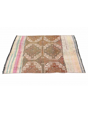 Small Vintage Turkish Kilim Rug - 3`0″ x 4`1″