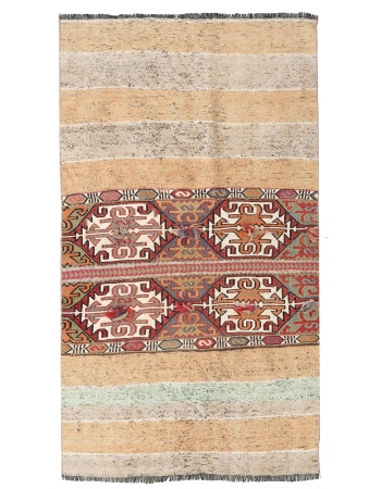 Vintage Decorative Small Kilim Rug - 2`11″ x 5`1″