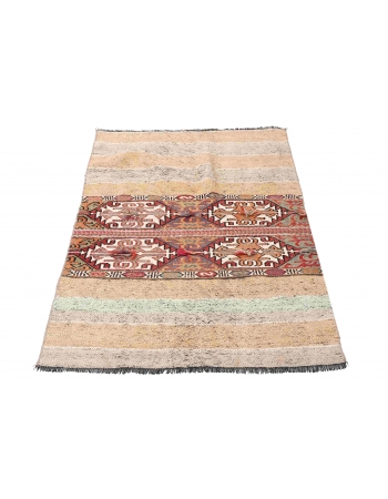 Vintage Decorative Small Kilim Rug - 2`11″ x 5`1″
