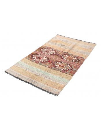Vintage Decorative Small Kilim Rug - 2`11″ x 5`1″