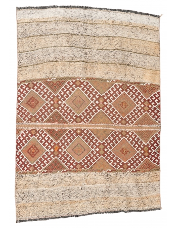 Vintage Turkish Decorative Small Kilim - 3`9″ x 5`0″