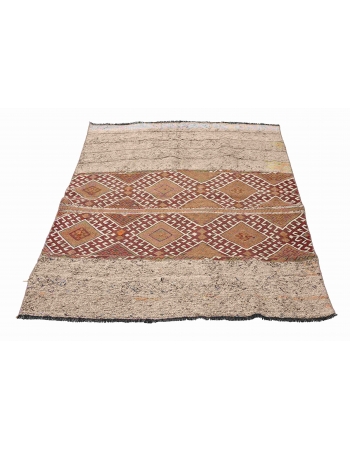 Vintage Turkish Decorative Small Kilim - 3`9″ x 5`0″
