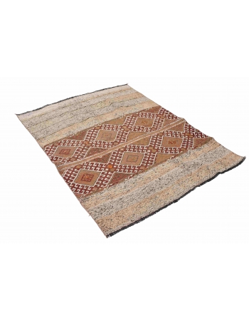 Vintage Turkish Decorative Small Kilim - 3`9″ x 5`0″