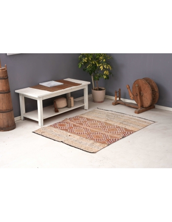 Vintage Turkish Decorative Small Kilim - 3`9″ x 5`0″