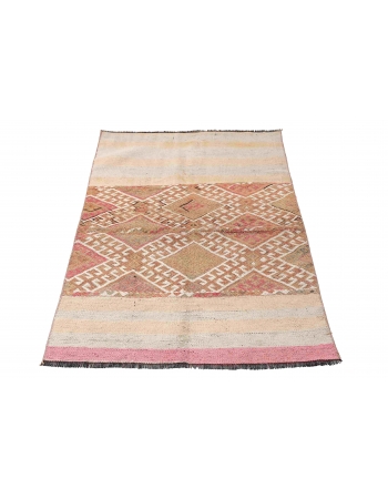 Vintage Washed Out Kilim Rug - 2`7″ x 4`11″