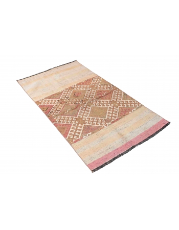 Vintage Washed Out Kilim Rug - 2`7″ x 4`11″