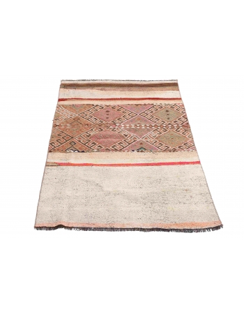 Turkish Vintage Decorative Kilim Rug - 2`7″ x 4`11″
