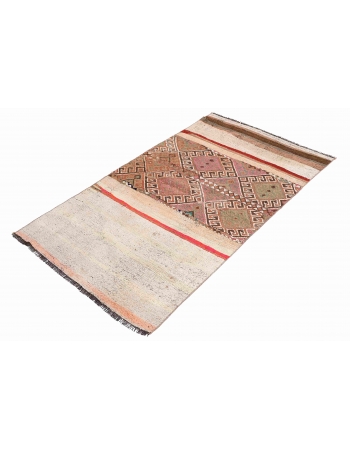 Turkish Vintage Decorative Kilim Rug - 2`7″ x 4`11″