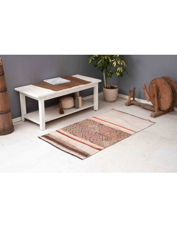 Turkish Vintage Decorative Kilim Rug - 2`7″ x 4`11″