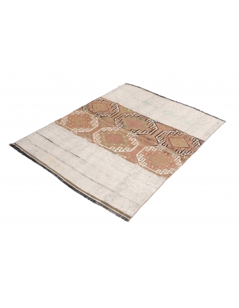 Vintage Modern Small Kilim Rug - 4`1″ x 5`3″