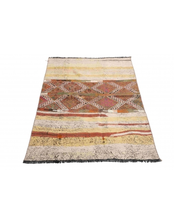 Vintage Decorative Turkish Kilim Rug - 3`2″ x 5`1″