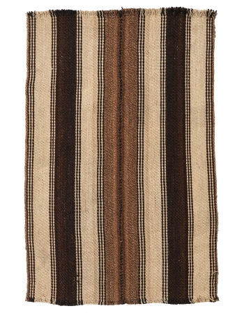 Brown Mini Vintage Kilim Rug - 2`2″ x 3`2″