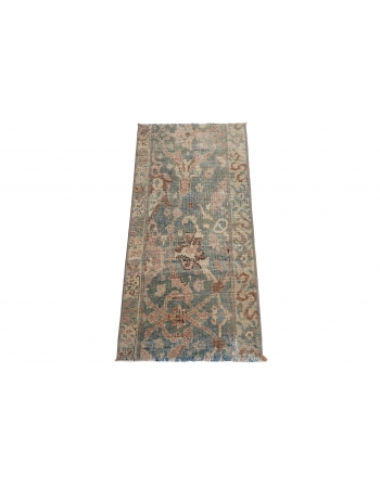 Decorative Mini Vintage Rug Fragment - 1`2″ x 2`7″