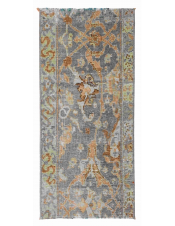 Decorative Mini Vintage Rug Fragment - 1`2″ x 2`7″