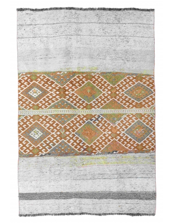 Small Decorative Vintage Kilim Rug - 3`6″ x 5`4″