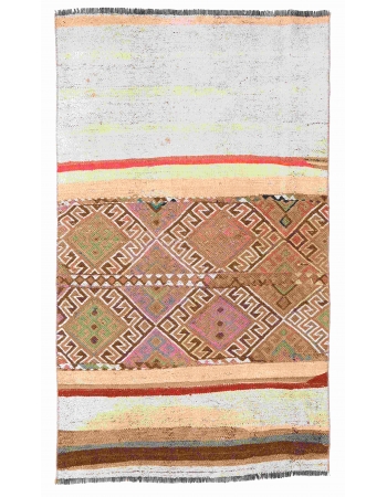 Turkish Vintage Decorative Kilim Rug - 2`7″ x 4`11″