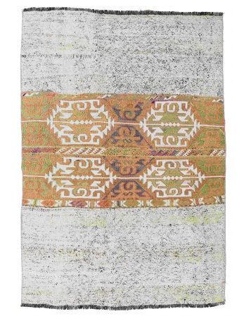 Turkish Vintage Decorative Kilim Rug - 3`5″ x 5`1″