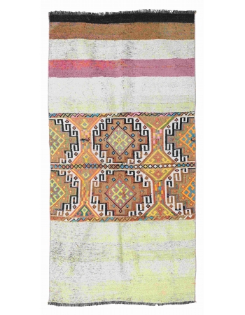Vintage Unique Decorative Kilim Rug - 2`11″ x 6`1″