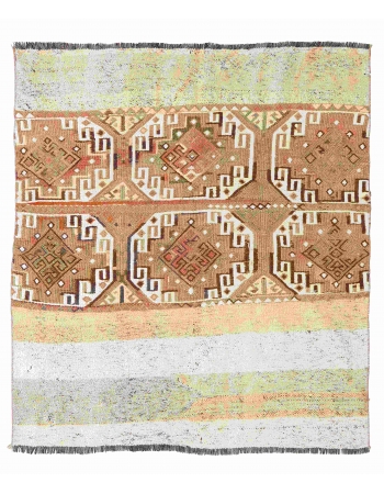 Vintage Washed Out Decorative Rug - 3`11″ x 4`6″