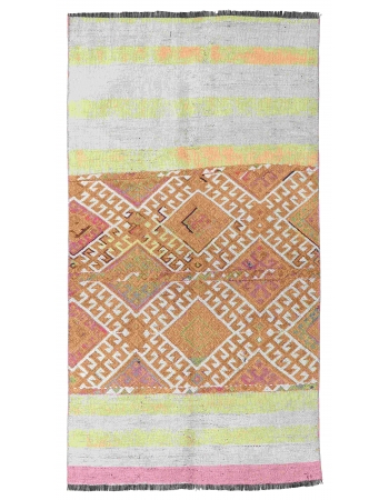 Vintage Washed Out Kilim Rug - 2`7″ x 4`11″