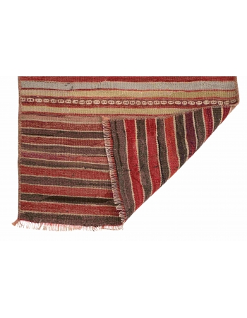 Striped Vintage Mini Kilim Rug - 1`10″ x 3`3″