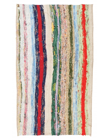 Striped Vintage Mini Kilim Rug - 1`5″ x 2`6″