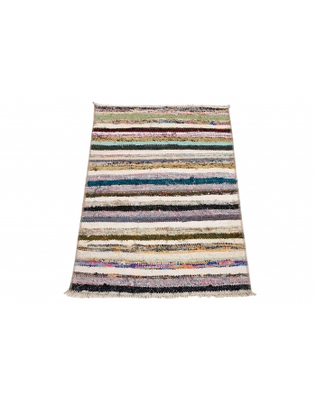 Mini Vintage Decorative Rag Rug - 1`9″ x 2`6″