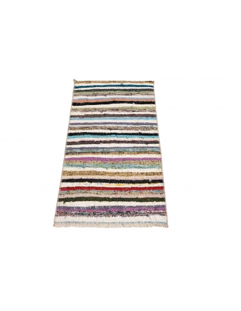 Decorative Vintage Mini Rag Rug - 1`9″ x 2`11″